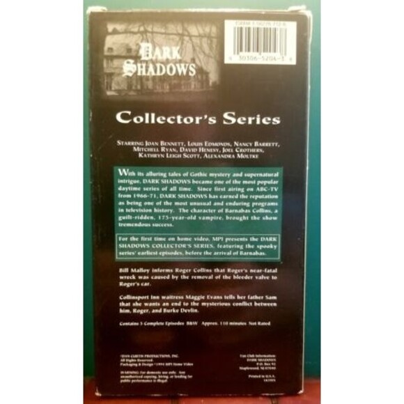 Vintage Dark Shadows Collector's Series 3 Volumes #4 7 & 8 VHS - Picture 6 of 8